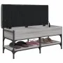 Banco zapatero madera de ingeniería gris Sonoma 102x42x45 cm de , Bancos para recibidores y almacenamiento - Ref: Foro24-8352...