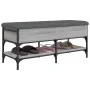 Sonoma gray engineered wood shoe bench 102x42x45 cm by , Benches for halls and storage - Ref: Foro24-835200, Price: 87,89 €, ...