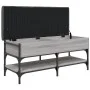 Sonoma gray engineered wood shoe bench 102x42x45 cm by , Benches for halls and storage - Ref: Foro24-835200, Price: 87,89 €, ...