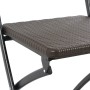 Klappbare Gartenstühle 2 Einheiten HDPE und brauner Stahl von vidaXL, Gartenstühle - Ref: Foro24-44551, Preis: 101,59 €, Raba...