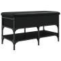 Schwarze Schuhbank aus Holzwerkstoff, 82 x 42 x 45 cm von , Bänke für Hallen und Lager - Ref: Foro24-835192, Preis: 80,25 €, ...