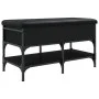 Schwarze Schuhbank aus Holzwerkstoff, 82 x 42 x 45 cm von , Bänke für Hallen und Lager - Ref: Foro24-835192, Preis: 79,42 €, ...