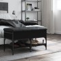 Schwarze Schuhbank aus Holzwerkstoff, 82 x 42 x 45 cm von , Bänke für Hallen und Lager - Ref: Foro24-835192, Preis: 80,25 €, ...