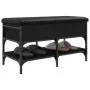 Schwarze Schuhbank aus Holzwerkstoff, 82 x 42 x 45 cm von , Bänke für Hallen und Lager - Ref: Foro24-835192, Preis: 79,42 €, ...