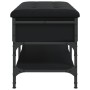 Schwarze Schuhbank aus Holzwerkstoff, 82 x 42 x 45 cm von , Bänke für Hallen und Lager - Ref: Foro24-835192, Preis: 80,25 €, ...