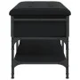 Schwarze Schuhbank aus Holzwerkstoff, 82 x 42 x 45 cm von , Bänke für Hallen und Lager - Ref: Foro24-835192, Preis: 79,42 €, ...