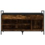 Engineered wood shoe bench smoked oak 105.5x32x57.5 cm by , Benches for halls and storage - Ref: Foro24-835214, Price: 84,78 ...
