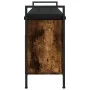 Schuhbank aus Holzwerkstoff, geräucherte Eiche, 105,5 x 32 x 57,5 cm von , Bänke für Hallen und Lager - Ref: Foro24-835214, P...