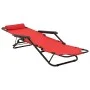 Tumbonas plegables con reposapiés 2 unidades acero rojo de vidaXL, Tumbonas - Ref: Foro24-44344, Precio: 106,56 €, Descuento: %