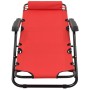 Folding sun loungers with footrest 2 units red steel by vidaXL, Loungers - Ref: Foro24-44344, Price: 120,08 €, Discount: %