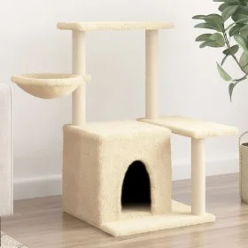 Cat scratching post with cream sisal posts 83 cm by , Cat furniture - Ref: Foro24-172109, Price: 35,20 €, Discount: %