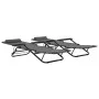 Folding sun loungers with footrest 2 units gray steel by vidaXL, Loungers - Ref: Foro24-44345, Price: 112,08 €, Discount: %