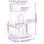 Katzenkratzbaum mit dunkelgrauen Sisalstämmen, 97 cm von , Katzenmöbel - Ref: Foro24-172114, Preis: 45,81 €, Rabatt: %