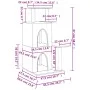 Rascador para gatos con postes de sisal gris oscuro 97 cm de , Mobiliario para gatos - Ref: Foro24-172114, Precio: 45,16 €, D...
