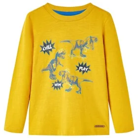 Children's long-sleeved t-shirt in ocher color 140 by , Kids T-shirts - Ref: Foro24-13248, Price: 10,10 €, Discount: %