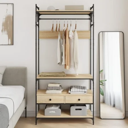 Sonoma oak engineered wood drawer cabinet 89x39x184.5 cm by , Wardrobes - Ref: Foro24-838954, Price: 128,61 €, Discount: %