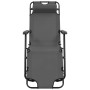 Folding sun loungers with footrest 2 units gray steel by vidaXL, Loungers - Ref: Foro24-44345, Price: 146,94 €, Discount: %