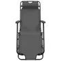Folding sun loungers with footrest 2 units gray steel by vidaXL, Loungers - Ref: Foro24-44345, Price: 112,08 €, Discount: %