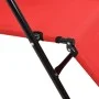 Tumbonas plegables con reposapiés 2 unidades acero rojo de vidaXL, Tumbonas - Ref: Foro24-44344, Precio: 106,56 €, Descuento: %