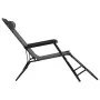 Folding sun loungers with footrest 2 units gray steel by vidaXL, Loungers - Ref: Foro24-44345, Price: 112,08 €, Discount: %