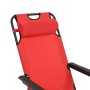 Folding sun loungers with footrest 2 units red steel by vidaXL, Loungers - Ref: Foro24-44344, Price: 120,08 €, Discount: %