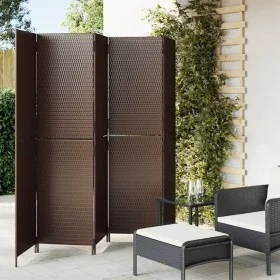 5-panel screen, brown synthetic rattan by , Room dividers - Ref: Foro24-365349, Price: 225,29 €, Discount: %