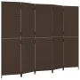 Biombo de 5 paneles ratán sintético marrón de , Divisores de ambientes - Ref: Foro24-365349, Precio: 225,29 €, Descuento: %