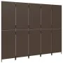 Biombo de 5 paneles ratán sintético marrón de , Divisores de ambientes - Ref: Foro24-365349, Precio: 225,29 €, Descuento: %