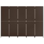 Biombo de 5 paneles ratán sintético marrón de , Divisores de ambientes - Ref: Foro24-365349, Precio: 205,26 €