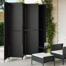 6-teiliger schwarzer synthetischer Rattanschirm von , Raumteiler - Ref: Foro24-365368, Preis: 298,07 €, Rabatt: %