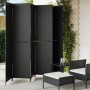 Biombo de 6 paneles ratán sintético negro de , Divisores de ambientes - Ref: Foro24-365368, Precio: 305,25 €, Descuento: %