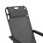 Folding sun loungers with footrest 2 units gray steel by vidaXL, Loungers - Ref: Foro24-44345, Price: 112,08 €, Discount: %