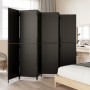 Biombo de 6 paneles ratán sintético negro de , Divisores de ambientes - Ref: Foro24-365368, Precio: 305,25 €, Descuento: %