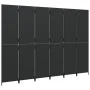 6-panel black synthetic rattan screen by , Room dividers - Ref: Foro24-365368, Price: 298,07 €, Discount: %