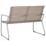Gartenmöbel-Set 4-teilig, taupefarbener Stoff und Stahl von vidaXL, Gartensets - Ref: Foro24-44354, Preis: 210,56 €, Rabatt: %