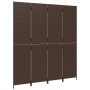 Biombo de 4 paneles ratán sintético marrón de , Divisores de ambientes - Ref: Foro24-365361, Precio: 178,74 €, Descuento: %