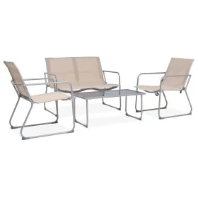 Garden furniture set 4 pieces cream fabric and steel by vidaXL, Garden sets - Ref: Foro24-44353, Price: 192,62 €, Discount: %