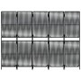 5-panel black synthetic rattan screen by , Room dividers - Ref: Foro24-365380, Price: 132,29 €, Discount: %