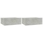 Mesitas de noche flotantes 2 ud madera ingeniería gris hormigón de vidaXL, Mesitas de noche - Ref: Foro24-800315, Precio: 37,...