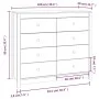Solid pine wood auxiliary cabinet 100x40x90 cm by , Sideboards - Ref: Foro24-821769, Price: 184,66 €, Discount: %