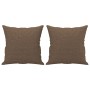 2-seater sofa with brown fabric cushions 140 cm by , Sofas - Ref: Foro24-3200912, Price: 226,31 €, Discount: %