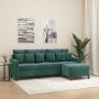 3-Sitzer-Sofa mit dunkelgrünem Samthocker 180 cm von , Sofas - Ref: Foro24-3201109, Preis: 297,06 €, Rabatt: %