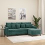 3-Sitzer-Sofa mit dunkelgrünem Samthocker 180 cm von , Sofas - Ref: Foro24-3201109, Preis: 305,82 €, Rabatt: %