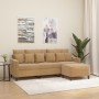 3-seater sofa with brown velvet stool 180 cm by , Sofas - Ref: Foro24-3201114, Price: 336,53 €, Discount: %