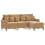 3-Sitzer-Sofa mit braunem Samthocker 180 cm von , Sofas - Ref: Foro24-3201114, Preis: 326,41 €, Rabatt: %