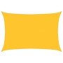Toldo de vela rectangular HDPE amarillo 160 g/m² 5x7 m