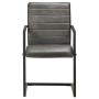 Freischwinger-Esszimmerstühle 2 Einheiten Echtleder grau von , Essstühle - Ref: Foro24-321842, Preis: 298,20 €, Rabatt: %