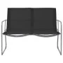 Juego de muebles de jardín 4 piezas tela y acero negro de vidaXL, Conjuntos de jardín - Ref: Foro24-44352, Precio: 192,58 €, ...
