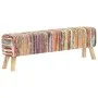 Multicolored chindi fabric bench 160 cm by , Benches for halls and storage - Ref: Foro24-321840, Price: 217,21 €, Discount: %