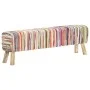 Multicolored chindi fabric bench 160 cm by , Benches for halls and storage - Ref: Foro24-321840, Price: 217,21 €, Discount: %